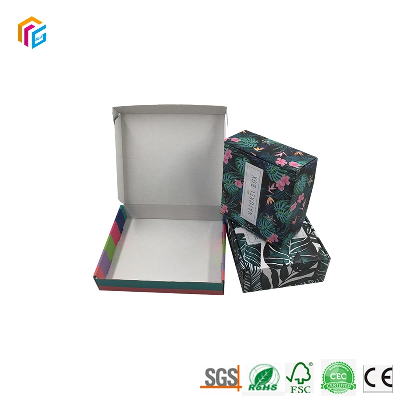 Biodegradable E Flute Corrugated Cardboard Garment Clothing Underwear Packaging Custom Printing Colored Carton Shipping Mailer Box